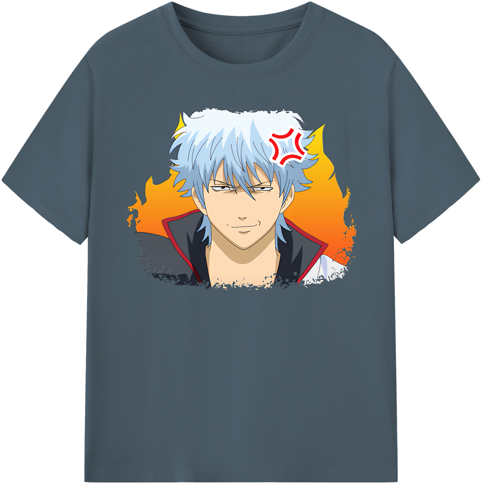 （画像用） ぎんたま 坂田銀時（さかたぎんとき） 神楽 志村新八（しむら しんぱち） GINTAMA Sakata Gintoki Kagura Shimura Shinpachi 綿100％半袖Tシャツ（フロントプリント）
